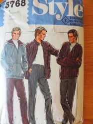 3768 STYLE  1982 LINED JACKET, HOOD OR NOT, PANTS PATTERN 36,38,40 UNCUT